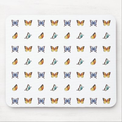 Butterfly Pattern: Vector Art Mousepads by spiritswitchboard