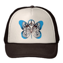 BUTTERFLY & PEACE SIGN HAT