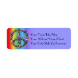 Butterfly Peace Symbol Custom Return Address Label