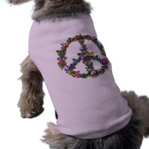 Butterfly Peace Symbol Dog Shirt