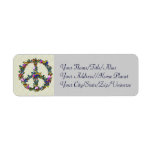 Butterfly Peace Symbol Custom Return Address Labels