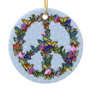 Butterfly Peace Symbol Christmas Tree Ornament