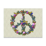 Butterfly Peace Symbol Postcard