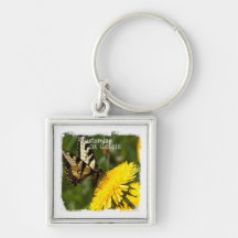 Butterfly Perch; Customizable Key Chain