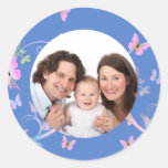 Butterfly/ Photo Round Sticker