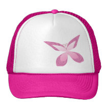 Butterfly Pink Ribbon hats