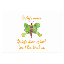 Butterfly pocket birth announcement