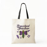 Butterfly Preschool Teacher Tshirts and Gifts Canvas Bags