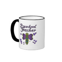 Butterfly Preschool Teacher Tshirts and Gifts Coffee Mug