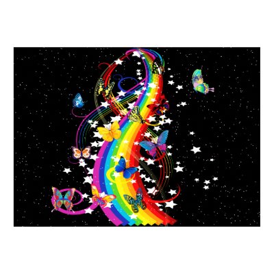 Butterfly Rainbow Print by BettyCruz