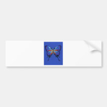 Butterfly Reflection Bumper Stickers