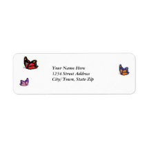 Butterfly Return Address Labels