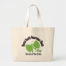 Butterfly Ribbon Mental Health Awareness Month Canvas Bag