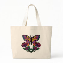 Butterfly Rose Canvas Bag