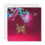 BUTTERFLY  RUBY ,blue bright pink red Invites