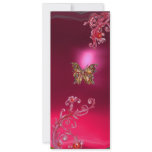 BUTTERFLY RUBY , bright red pink violet Custom Invitations