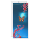 BUTTERFLY SAPPHIRE, blue  bright red pink violet Custom Invitation