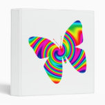 Butterfly Shaped Rainbow Twirl Binder