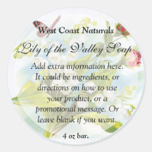 Butterfly Soap and Bath Products Label Stickers