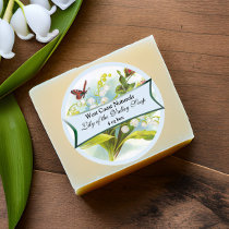 Butterfly Soap Label Round Sticker