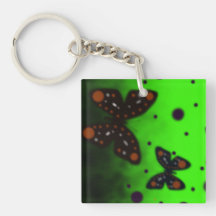 Butterfly Square Keychains Acrylic Keychains