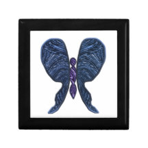 Butterfly, stained glass, spiral, blue, purple jewelry boxes