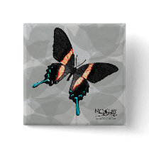 Butterfly - Stripes - Button