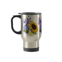 Butterfly Sunflower Garden Coffee Mug