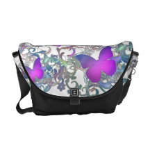 Butterfly Swirl Courier Bag