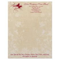 Butterfly Swirl Letterhead