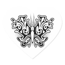 Butterfly Tattoo Black and White