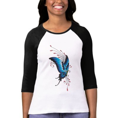 Butterfly Tattoo T-Shirt by tattoofashion