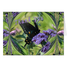 Butterfly Thank You-change inside words Card