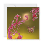 BUTTERFLY  TOPAZ YELLOW bright pink,red