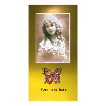 BUTTERFLY TOPAZ YELLOW ,red Photo Card Template