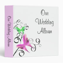 Butterfly Wedding Album 3 Ring Binders