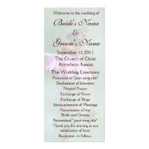 Butterfly Wedding Program /brown... revised Rack Cards