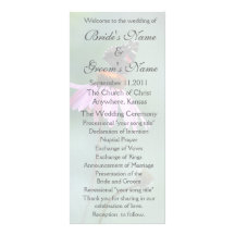 Butterfly Wedding Program /grey Rack Card Template