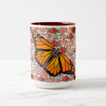 Butterfly With Flowers Mug