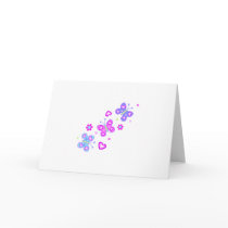 butterfly with hearts greeting cards