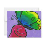 Butterfly with Rose Personalized Invitation