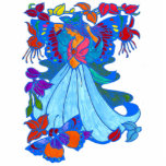 Butterfly Woman Floral Design Photo Sculpture
