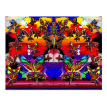 Butterfly Woman Flying Angel Postcard