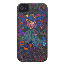 Butterfly Woman in Paisley Circled by Butterflies Iphone 4 Covers