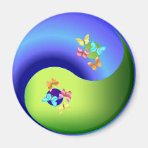 Butterfly Yin Yang Refrigerator Magnets