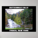 BUTTERMILK FALLS , ITHACA, NEW YORK poster posters