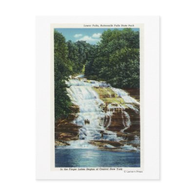 Buttermilk Farms State Park Lower Falls View Postcards by LanternPress