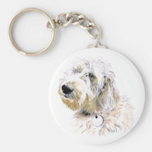 Butters the Labradoodle Keychain