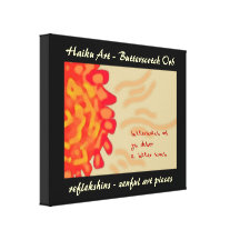 Butterscotch Orb Haiku Art Canvas Canvas Prints