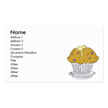 buttery blueberry muffin business card template